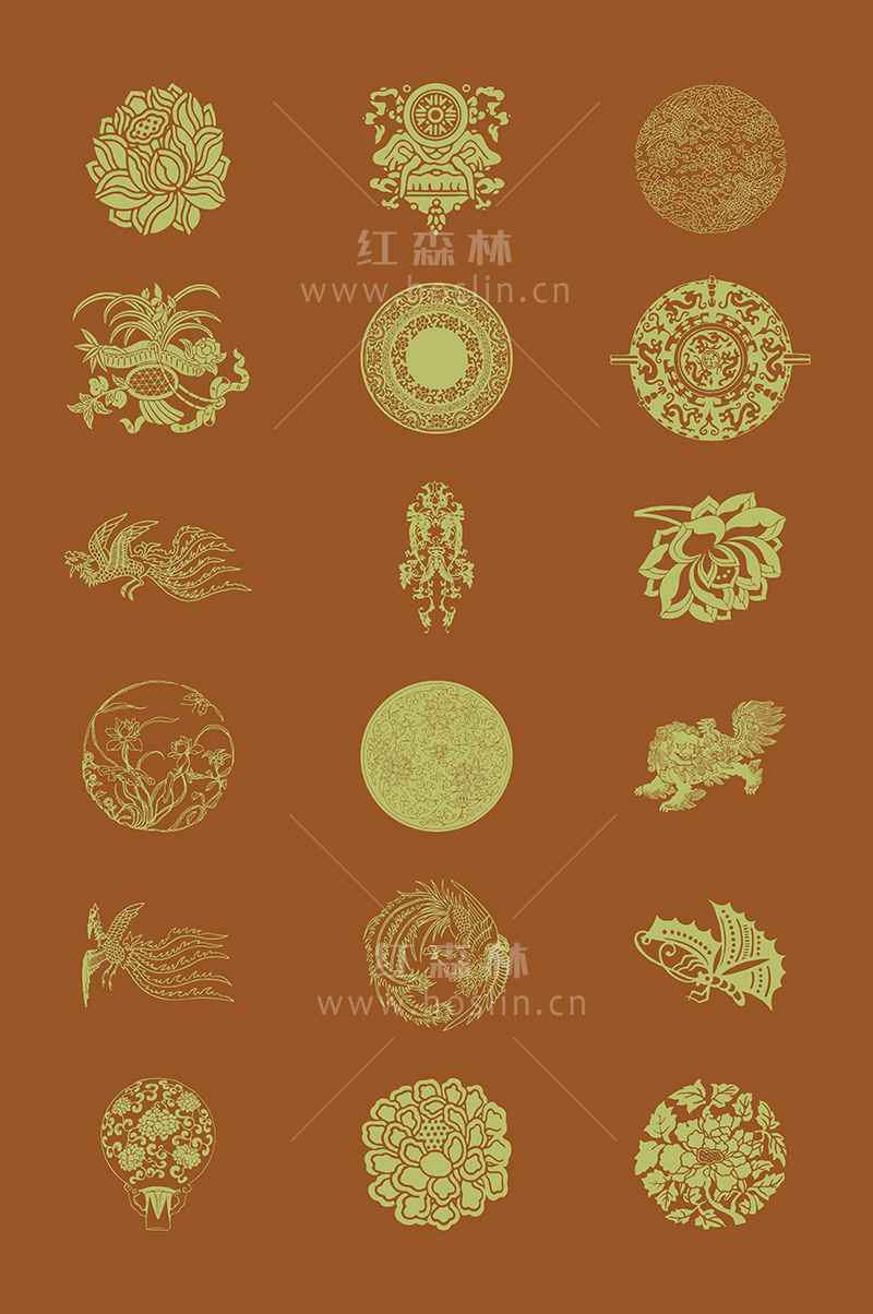图片素材中国风传统吉祥图案民族图腾纹样png矢量包装设计素材