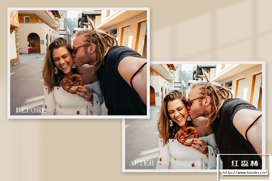 【LR预设】7款人像合影自拍照片调色LR预设 Selfie Lightroom Presets Desktop插图(8)
