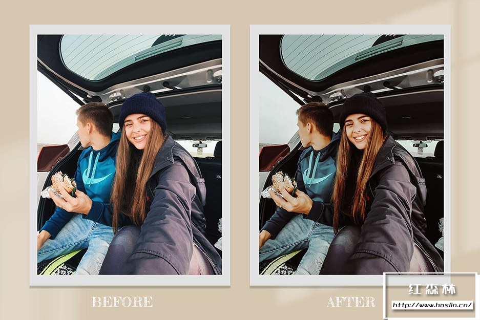 【LR预设】7款人像合影自拍照片调色LR预设 Selfie Lightroom Presets Desktop插图(9)