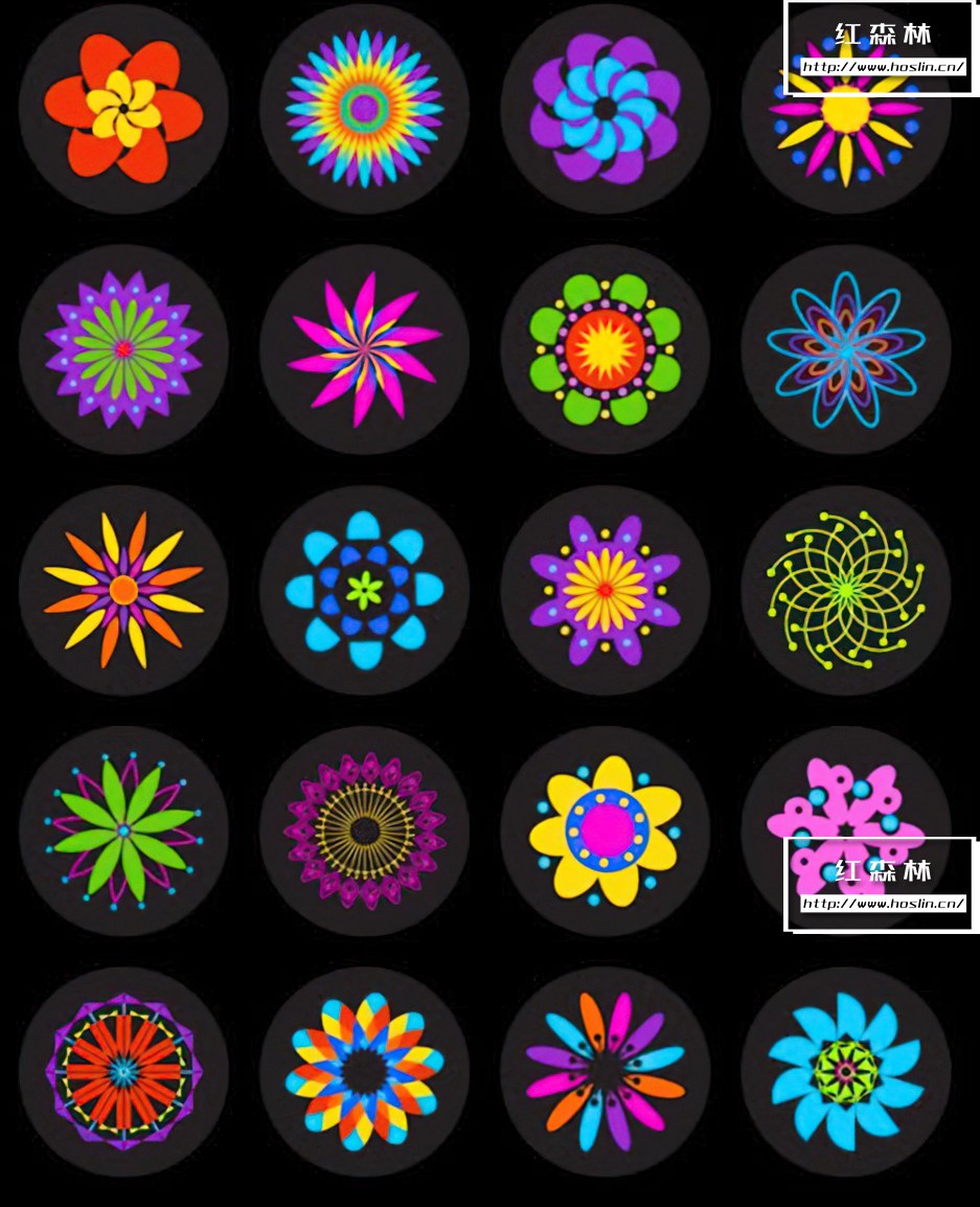 【矢量素材】49个花卉花瓣图案AI EPS格式矢量素材 40+ Flowers Vector Templates Pack插图(2)