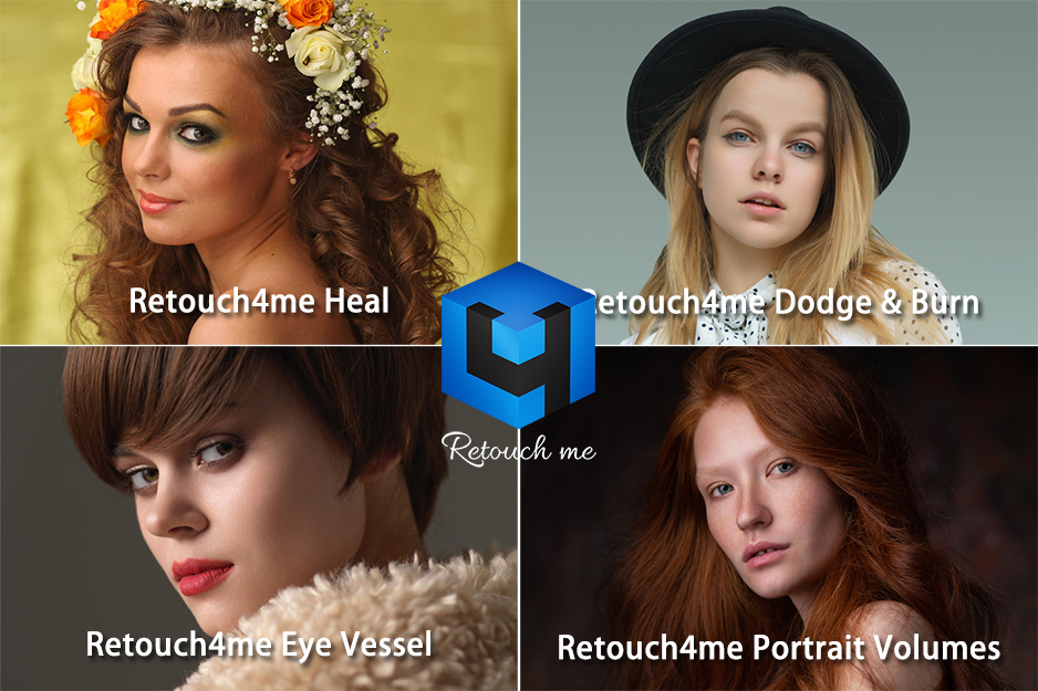 【软件/PS插件】AI智能人像美容修肤美白磨皮软件四件套Retouch4me Heal/Dodge & Burn/Eye Vessel/portraitvolumes 支持Win系统插图