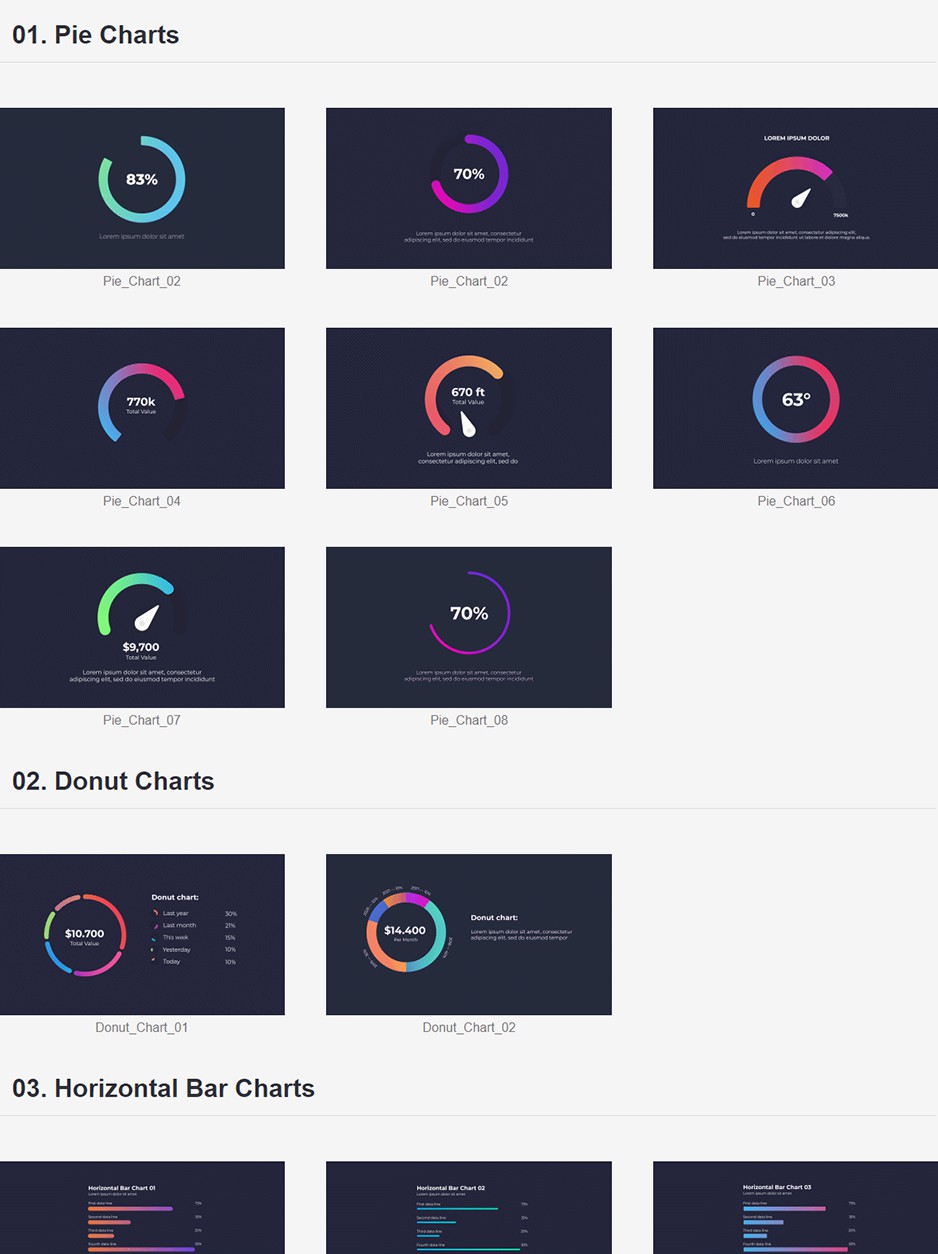 【AE模板】95个彩色渐变信息数据图表展示呼出指示线标注动画 Gradient Infographics插图(1)