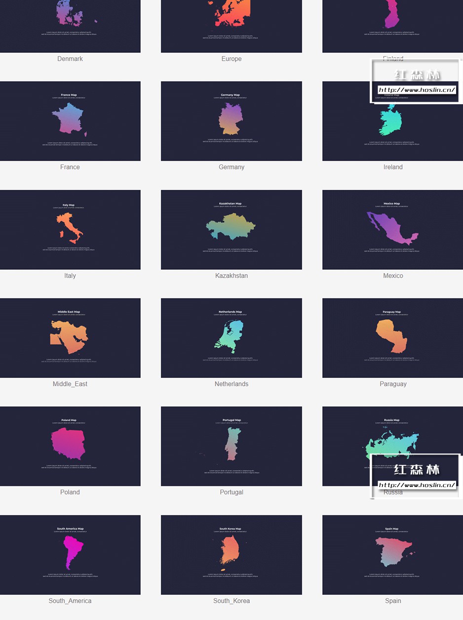 【AE模板】95个彩色渐变信息数据图表展示呼出指示线标注动画 Gradient Infographics插图(4)