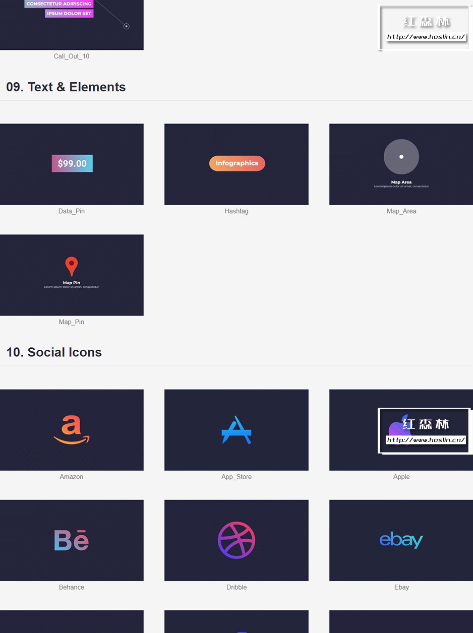 【AE模板】95个彩色渐变信息数据图表展示呼出指示线标注动画 Gradient Infographics插图(6)