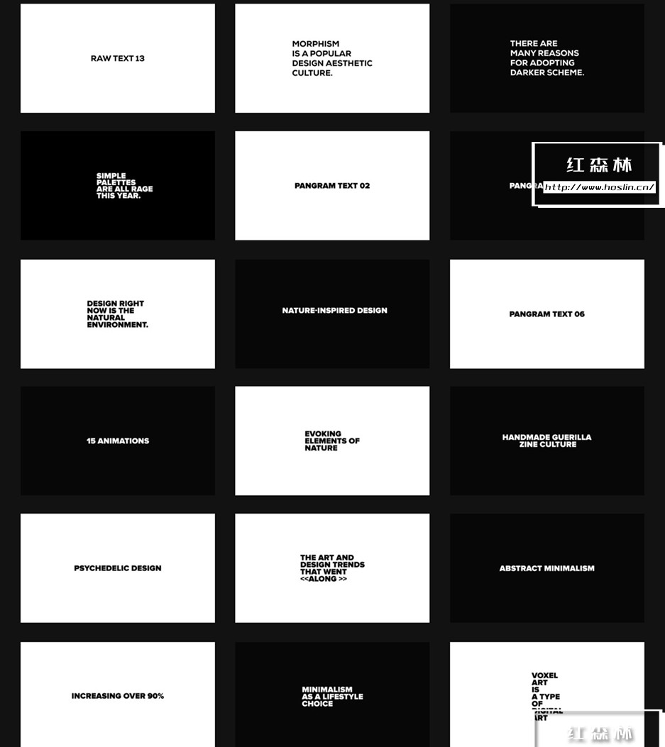 【AE/PR脚本】400个时尚创意字幕条标题排版设计文字动画 Just Typography Pack V2插图(5)