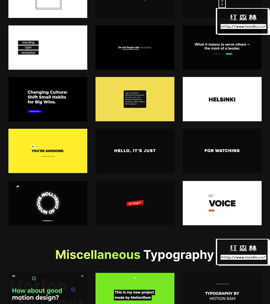 【AE/PR脚本】400个时尚创意字幕条标题排版设计文字动画 Just Typography Pack V2插图(12)