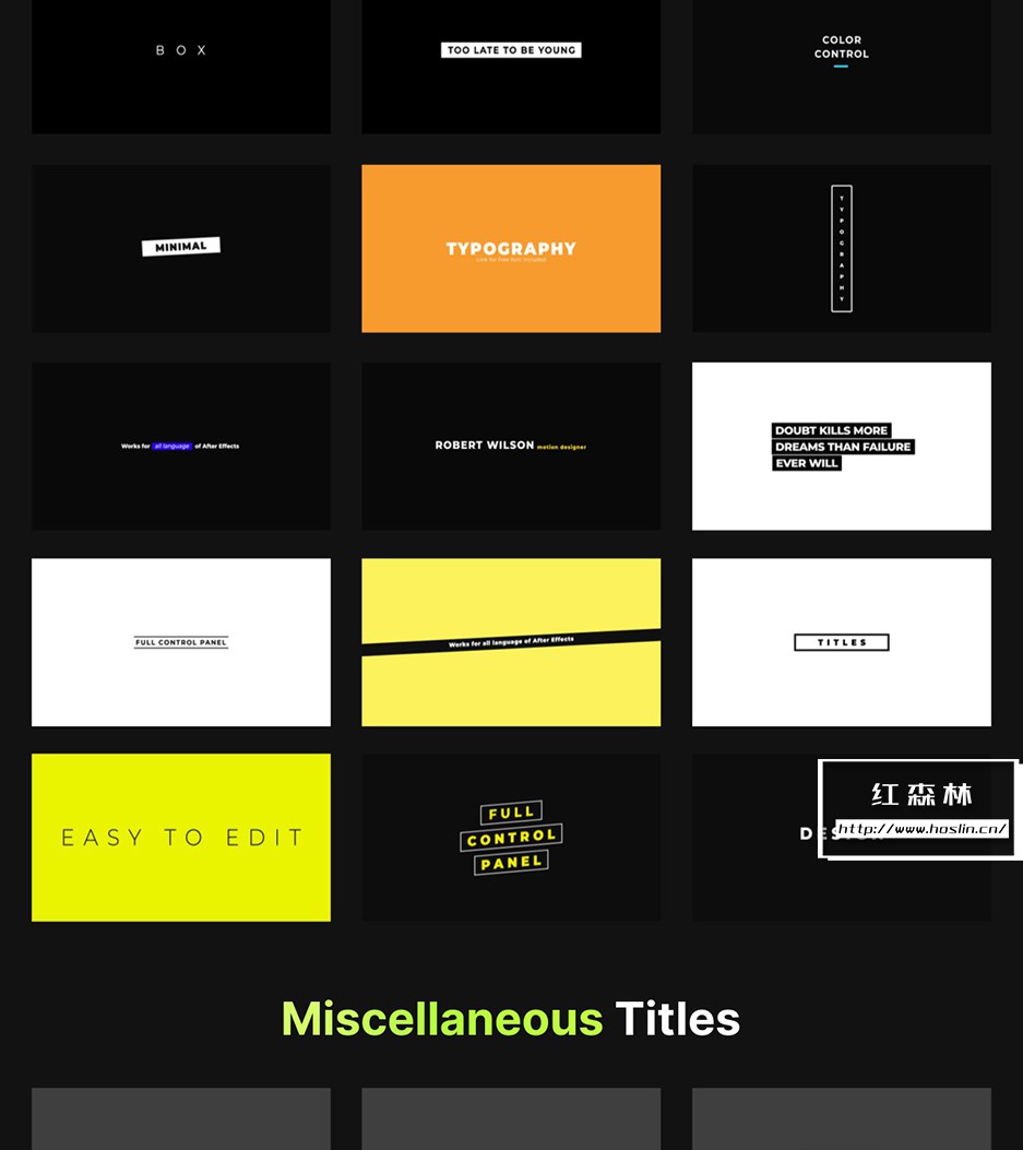 【AE/PR脚本】400个时尚创意字幕条标题排版设计文字动画 Just Typography Pack V2插图(22)