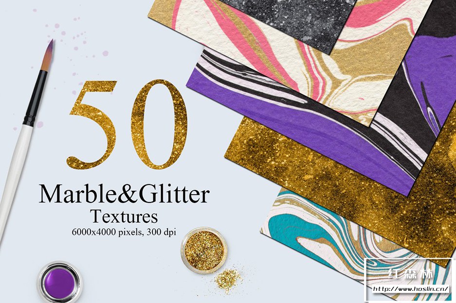 【图片素材】50张大理石抽象扭曲闪光背景纹理图片素材 50 Marble and Glitter Textures插图
