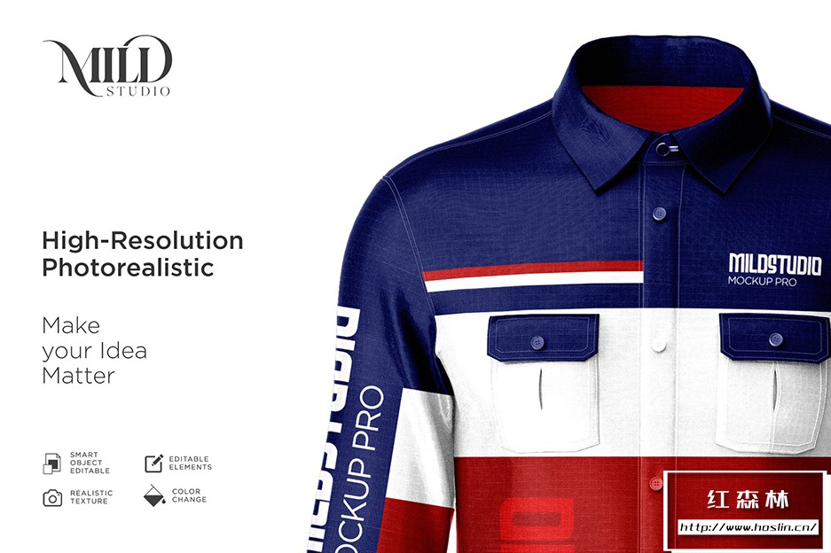 ps样机男士工装工作服衬衫模型psd样机模板mensworkwearshirtsetmock