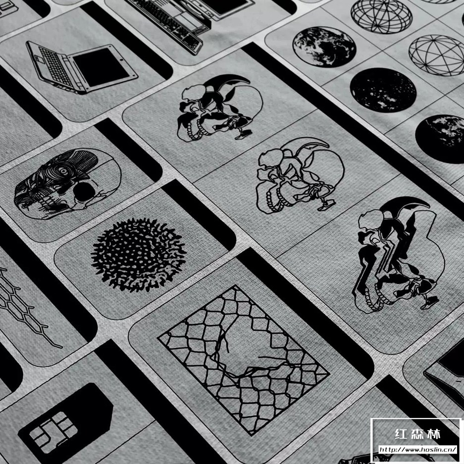 【矢量素材】124款潮流贴纸图标logo抽象艺术装饰元素插件设计矢量